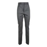 Sportmax Ullblandning Stretchbyxor Gray, Dam