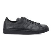 Y-3 Svarta Superstar Sneakers med Premiumläder Black, Herr