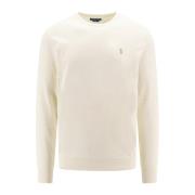 Polo Ralph Lauren Vit Stickad Slim Fit Tröja White, Herr