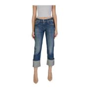 Replay Blå Bootcut Jeans med Spandex Blue, Dam