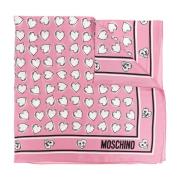 Moschino Sidenscarf med tryck Pink, Dam