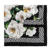 Dolce & Gabbana Sidenscarf med blommotiv Black, Dam