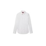 Gucci Stretch bomullspoplin skjorta med bi broderi White, Herr