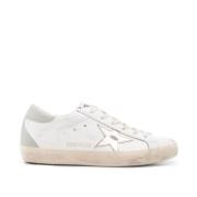 Golden Goose Vita Lädersneakers med Frontsnörning White, Dam