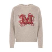 Max Mara Beige Sweater med M Monogram Beige, Dam