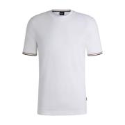 Boss Randig T-shirt White, Herr