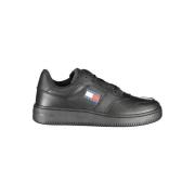 Tommy Hilfiger Svart Polyester Sneaker med Kontrastdetaljer Black, Her...