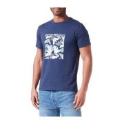 Emporio Armani Blå Bomull T-Shirt Herrkollektion Blue, Herr