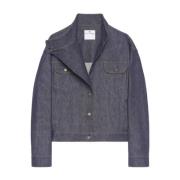 Courrèges Grå Denimjacka Outerwear Aw24 Blue, Dam