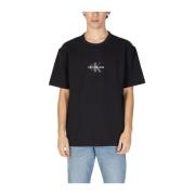 Calvin Klein Jeans Regenererad Bomull T-shirt Black, Herr