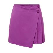 Only Höst/Vinter Minikjol Kollektion Polyester Blandning Purple, Dam