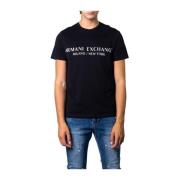 Armani Exchange Klassisk svart t-shirt i bomull Black, Herr