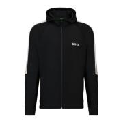 Hugo Boss Svart Huva Dragkedja Jacka Sicon Black, Herr