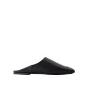 Courrèges Svart Läder Shadow Mules Black, Dam