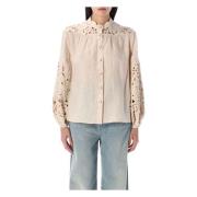 Zimmermann Broderad Blus White, Dam