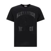 Alexander McQueen Svart Bomull T-shirt med Skull Print Black, Herr