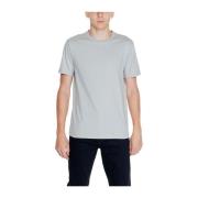 Calvin Klein Klassisk Grå Bomull T-shirt för Män Gray, Herr