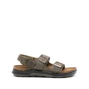 Birkenstock Bruna lädersandaler med dubbel spänne Brown, Herr