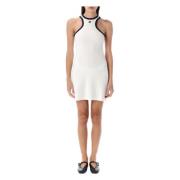 Courrèges Vit Marin Kontrast Mini Klänning White, Dam