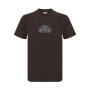 Burberry Ikoniskt Logotyp Monokrom Bomull T-shirt Black, Herr