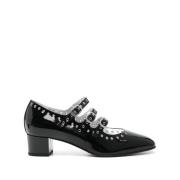 Carel Svarta Ballerina Pumps med Spänne Stängning Black, Dam