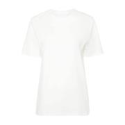 Jil Sander Vit Logotyp T-shirt Dammode White, Dam