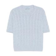 Prada Klarblå Crew Neck T-shirt Blue, Dam