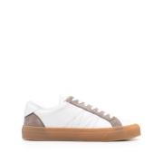 Moncler Vita Lädersneakers Aw24 White, Herr