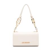 Love Moschino Ivory Axelväska för Kvinnor Beige, Dam