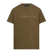 Canada Goose T-shirt med broderad logotyp Green, Herr