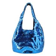 JW Anderson Paljett Shopper Handväska Acqua Ss25 Blue, Dam