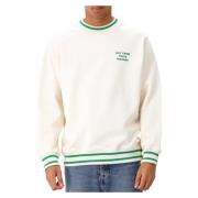 Drole de Monsieur Beige Slogan Sport Sweater White, Herr