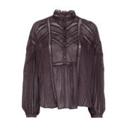 Isabel Marant Étoile Viola Blus med Spets Purple, Dam