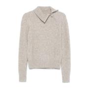 Isabel Marant Étoile Beige Halsdukströja Aw24 Gray, Dam