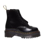 Dr. Martens Svarta Läderstövlar Black, Dam