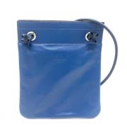 Hermès Vintage Pre-owned Tyg axelremsvskor Blue, Dam