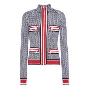 Balmain Monogramstickad jacka Multicolor, Dam