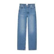 Anine Bing Blå Gavin Long Jeans Underdelar Blue, Dam