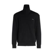 Comme des Garçons Play Svart Hjärta Dragkedja Hoodie Black, Herr