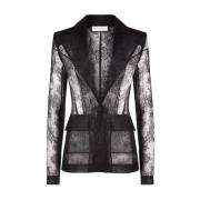 Nina Ricci Svart Spets Blazer Black, Dam