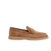 Tod's Brun Mocka Loafers Modern Stil Brown, Herr