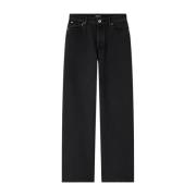 A.p.c. 70-talsstil Svarta Wide Leg Jeans Black, Dam