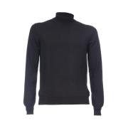 Gran Sasso Slim Fit Ull Half-Zip Tröja Black, Herr