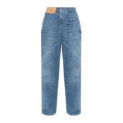 JW Anderson Jeans med logotyp Blue, Dam