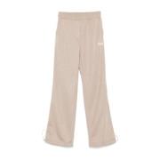 Golden Goose Beige Logo Sportiga Byxor Beige, Dam