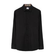 Burberry Svart Broderad Logoskjorta Black, Herr