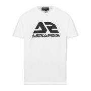 Dsquared2 T-shirt med tryck White, Herr