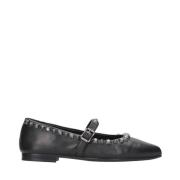 ASH Svart Tassel Studs Läder Sandaler Black, Dam