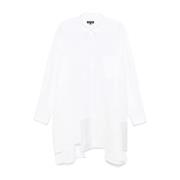 Comme des Garçons Vit Bomull Patchwork Skjorta Lång-Passform White, He...