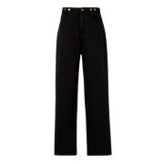 3X1 Svart Lyxig Solid Jeans Boutique Black, Dam